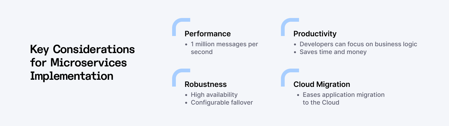Key considerations for microservices implementation